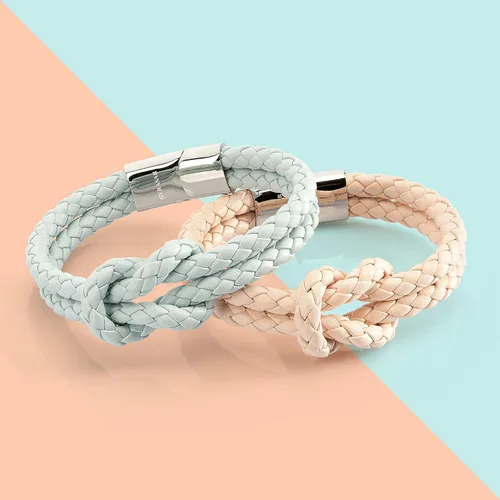 Vista 6 de SERASAR - Pulsera de cuero para mujer, diferentes longitudes y colores, con caja de regalo