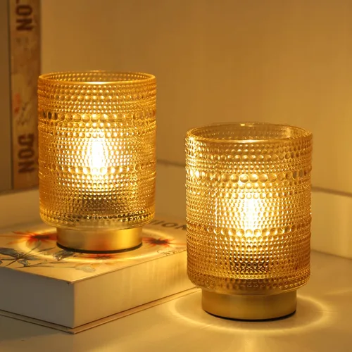 Vista 7 de Lámpara decorativa a pilas con temporizador para decoración de mesita de noche, estantería, pequeña lámpara de mesa decorativa inalámbrica