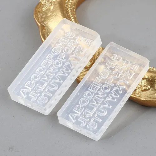 Vista 8 de Moldes de silicona con letras 3D para arte de uñas, mini alfabeto, moldes de resina con letras A-Z, 26 alfabetos, herramientas de uñas, hechas a