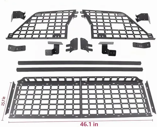 Vista 8 de para Jeep Grand Cherokee WJ 1999-2004 Panel de Almacenamiento Modular de Rejilla de Modificación de Malla Molle para el Maletero Trasero de Aleación