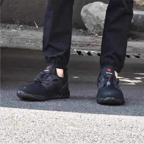 Vista 82 de SUADEX Zapatos deportivos con punta de acero para hombres y mujeres, indestructibles, ligeros, cómodos, antideslizantes, puntera compuesta