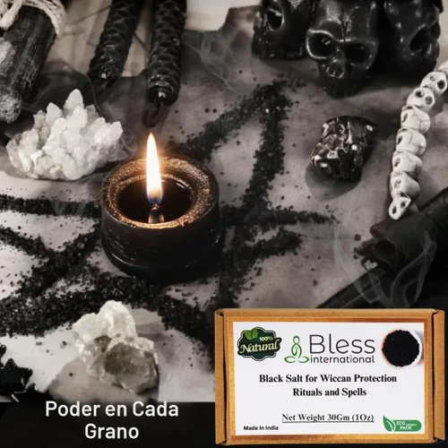 Vista 6 de Sal negra para rituales y hechizos de protección de Wicca, 1 oz