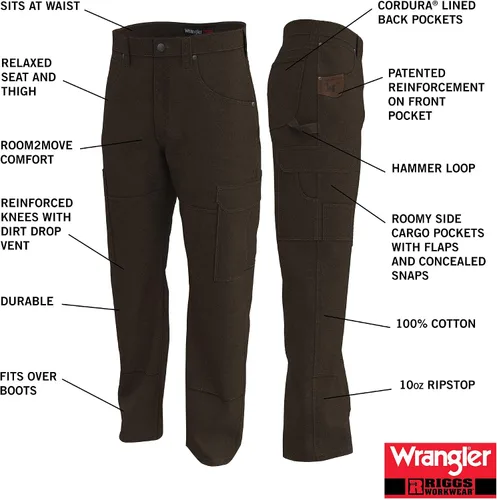 Vista 5 de Wrangler Riggs Workwear - Pantalones Ranger para hombre