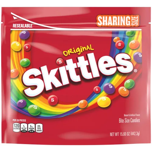 Vista 4 de SKITTLES original - Caramelos en bolsa de 15.6 oz, tamaño para compartir