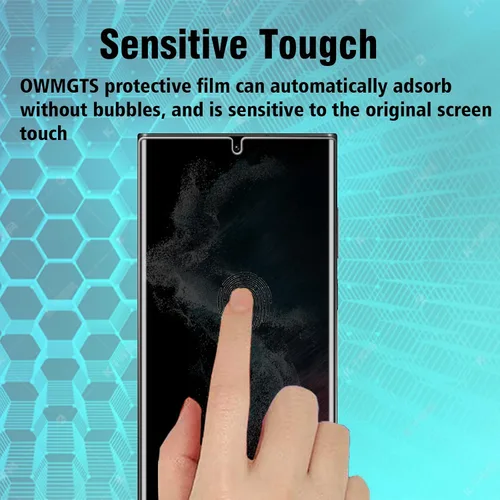 Vista 4 de 2 protectores de pantalla de TPU de privacidad (no vidrio templado) para Samsung Galaxy S22 Ultra 5G + 2 protectores de lente de cámara, película