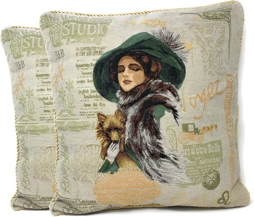 Vista 25 de Tache Home Fashion Funda de almohada 16 x 16 Down The Chimney
