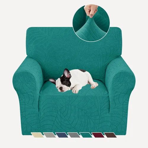 Vista 63 de YEMYHOM Funda para sofá con diseño jacquard de alta elasticidad, funda para silla de sala de estar, a prueba de mascotas, perros y gatos