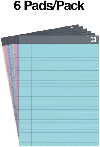 Vista 2 de TRU RED Staples TR57363 Bloc de notas, 8.5 x 11.75 pulgadas, rayas anchas, pasteles, 50 hojas/bloc