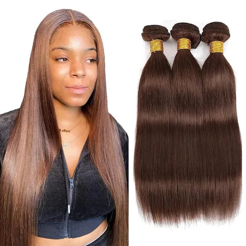 Vista 168 de Color 30 paquetes de cabello humano marrón onda del cuerpo paquetes 8 10 12 pulgadas brasileño virgen Remy extensiones de cabello humano doble trama