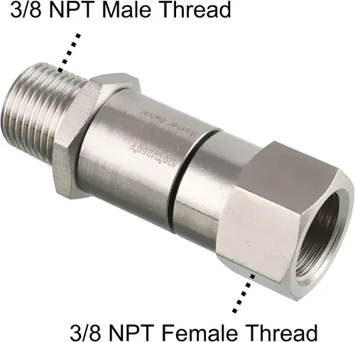 Vista 2 de Tool Daily Lavadora a presión giratoria, rosca macho NPT-M de 3/8 pulgadas, 4000 PSI