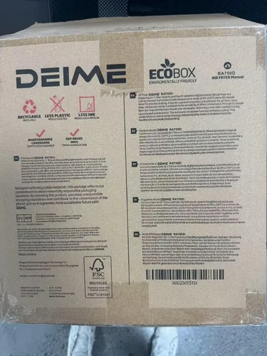 Vista 4 de DEIME Freidora de aire de 7.2 cuartos de galón, 1700 W, horno sin aceite, cocina saludable, freidoras de aire de gran capacidad con 8 ajustes