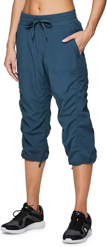 Vista 3 de RBX Active - Pantalón capri de cuerpo ligero y tejido elástico con cordón, moda para la mujer