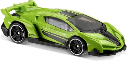 Vista 2 de Hot Wheels 2017 HW Exotics Lamborghini Veneno 165/365, verde neón