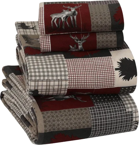 Vista 38 de Sleepdown Juego de sábanas de franela de algodón 100 % de 160 GSM - Gris escarcha, individual
