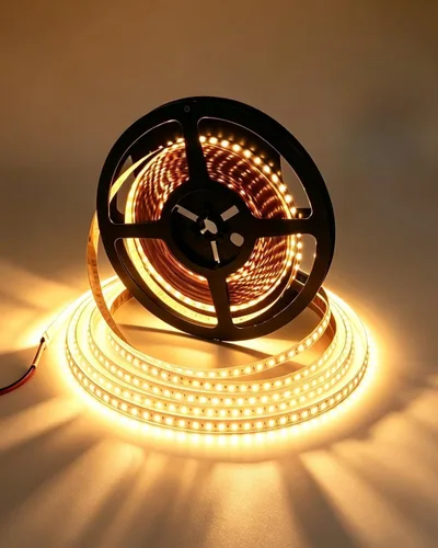 Vista 9 de VST - Tira de luces LED de 12 V, 2835 cortables, conectables, 120 LEDs/m Flexible & Dimmable LED Tape Light for Indoor Under Cabinet Bedroom