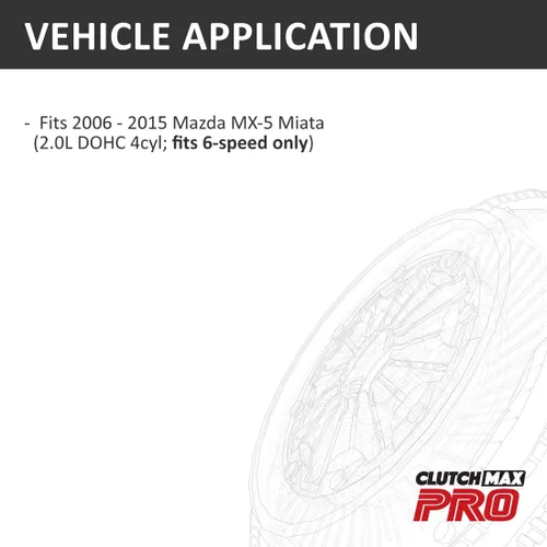 Vista 2 de PRO Performance Stage 2 Kit de embrague compatible con Mazda MX-5 Miata 2.0L 2006-2015 solo se adapta a 6 velocidades (CP10063HD-ST2)