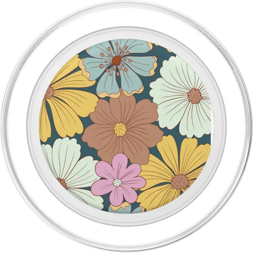 Vista 2 de PopSockets MagSafe PopGrip de flores silvestres vintage de los años 60 y 70 para iPhone