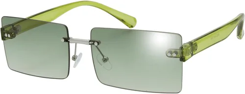 Vista 11 de The Fresh - Lentes de sol minimalistas pequeños rectangulares transparentes - Embalaje exquisito