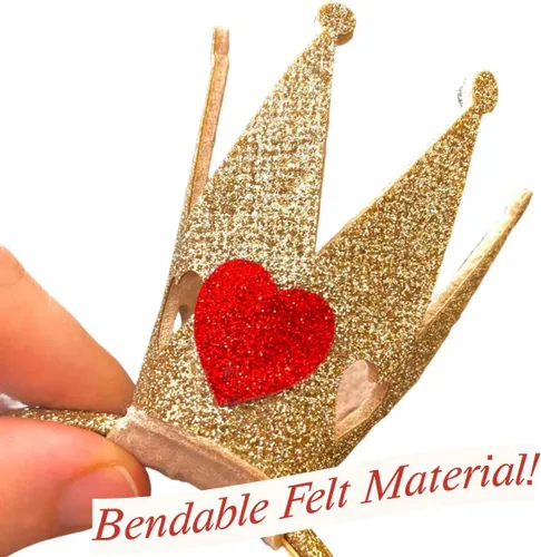 Vista 4 de Bonita corona de reina de corazones para disfraces de reina de corazones, cosplay de Alicia en el país de las maravillas y disfraces de villanos.