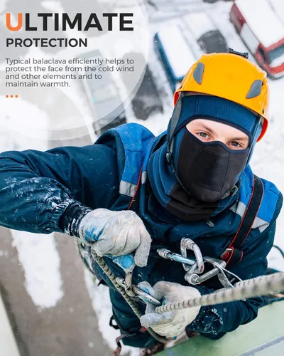Vista 6 de VULKIT Mascarilla de pasamontañas de invierno para hombre y mujer motociclismo