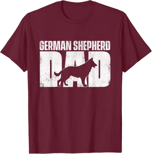 Vista 12 de Camiseta de pastor alemán para el día del padre del dueño de perros caninos, Negro
