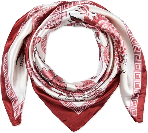 Vista 47 de corciova - Bufanda cuadrada grande para mujer, diadema sedosa para cabello rizado, lazo para dormir por la noche, bandana a la moda, 35 x 35
