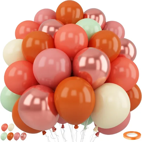 Vista 34 de Globos Negros y Naranjas de 12 Pulgadas, Globos de Confeti Negro Naranja Plateado, Globos de Halloween Trick or Treat para Niños y Hombres