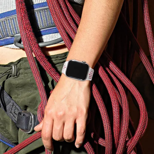 Vista 5 de Paquete de 5 correas de silicona deportivas compatibles con Apple Watch de 1.929 in 1.772 in 1.654 in 1.732 in 1.614 in 1.575 in 1.496 in, correa
