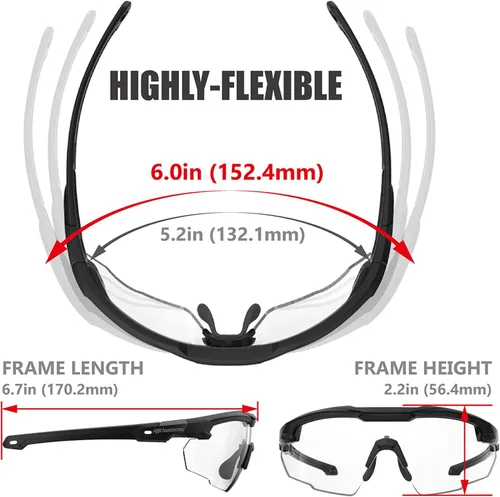 Vista 7 de Gafas de tiro tácticas balísticas ANSI Z87+UV400 gafas protectoras