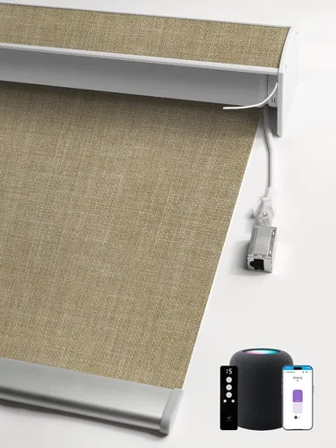 Vista 39 de SmartWings Persianas enrollables con cable duro PoE 100% opacas, muestra de tela