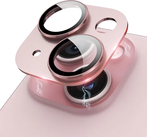 Vista 11 de Compatible con iPhone 15/iPhone 15 Plus/iPhone 14/iPhone 14 Plus Protector de lente de cámara Metal Plus Anillo de aleación de aluminio 9H Pantalla