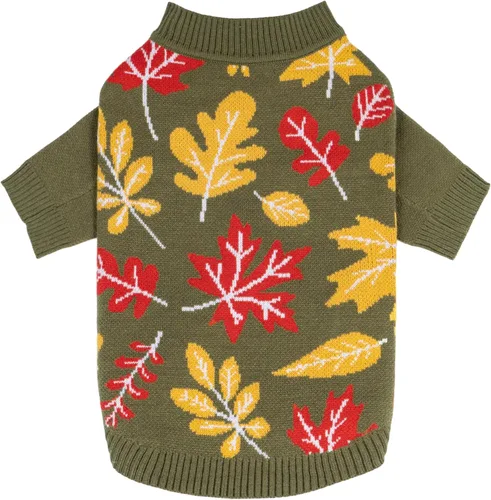 Vista 14 de Fitwarm Suéter de plátano para perro, ropa térmica de invierno para perros pequeños, niños y niñas, atuendo para mascotas, marrón, amarillo, XS