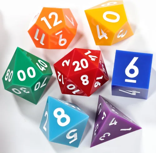 Vista 16 de Mini Planet Poliédrico MTG Sharp Edge Liquid Core Dungeons and Dragons RPG Resina Hecho a Mano 7Pcs DND Juego de dados
