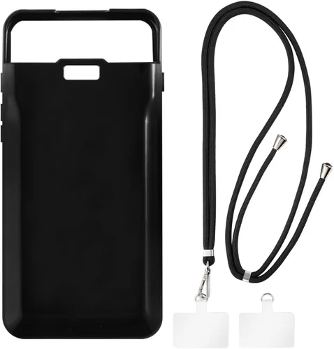 Vista 9 de Estuche y cordón para Pax A77 - transparente+negro Funda transparente + cordón negro