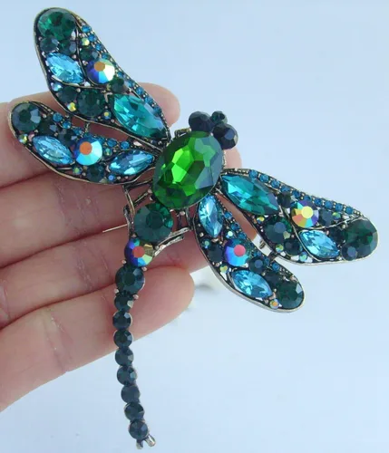 Vista 4 de Sindary - Broche con diseño de libélula de insectos (3.9in)