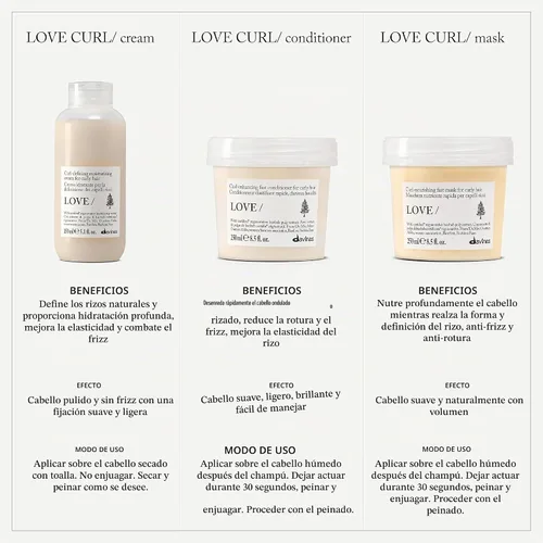 Vista 4 de Davines LOVE/Curl Conditioner, Elasticizing & Taming Formula for Wavy or Curly Hair - Protein-Rich Treatment Enhances Volume, Softness & Control