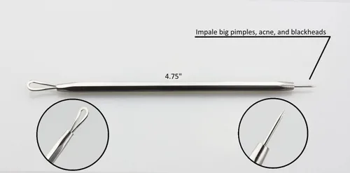 Vista 6 de Juego de herramientas para eliminar puntos negros, 6 unidades, extractores quirúrgicos profesionales de acero inoxidable para manchas faciales