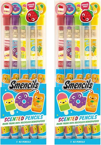 Vista 17 de Lápices de Halloween Smencils – Lápices perfumados gourmet patentados HB #2, 5 unidades, regalos para niños, suministros escolares, recompensas