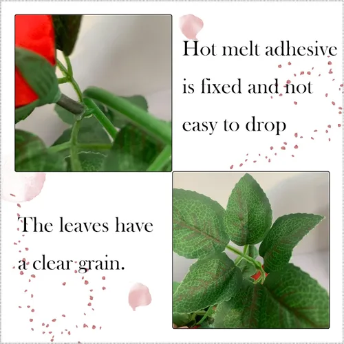 Vista 6 de Paquete de 2 guirnaldas de rosas artificiales de vid de rosas falsas, plantas y vides, decoración de hojas florales para decoración de bodas