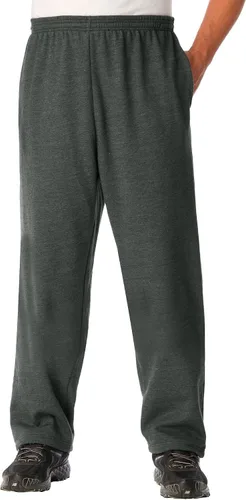 Vista 16 de KingSize - Pantalones de chándal para hombre grandes y altos de forro polar con parte inferior abierta Negro (0816)