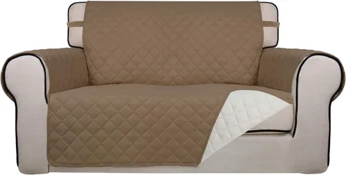 Vista 191 de PureFit - Funda de sofá acolchada reversible, protector de muebles impermeable, funda de sofá lavable con espuma antideslizante y correas elásticas