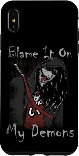 Vista 7 de Funda para iPhone 15 Blame It On My Demons - Funda de manga de anime de monstruo de terror japonés