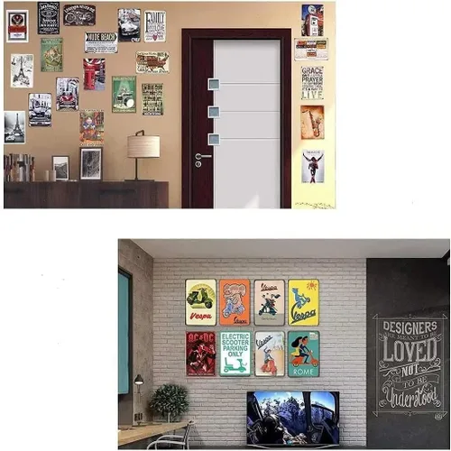 Vista 5 de Letreros de lata con diseño de retrato de cuerpo de la Virgen de Guadalupe para pared, adecuado para hombre, cueva, bar, cafeterías, oficina, hogar
