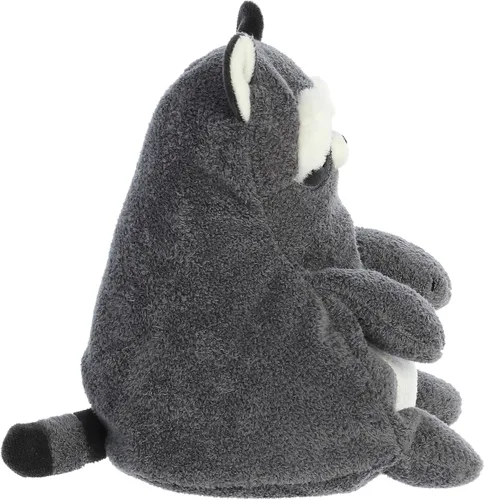 Vista 3 de Aurora® Whimsical Fluffles™ Riley Raccoon™ - Compañero reconfortante - Juego imaginativo - Gris 9 pulgadas