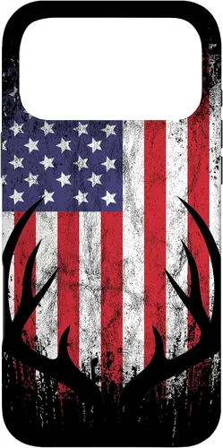 Vista 22 de Deer Hunting American Flag Whitetail Buck Antlers Case for iPhone 17