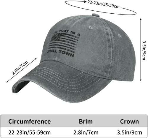 Vista 6 de Gorwencchi Hat Try That in Small Towns Trucker Hat Men Funny Mesh Cap for Summer