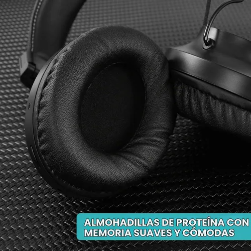 Vista 5 de Antetek - Auriculares inalámbricos Bluetooth 5.0 sobre la oreja de 30 horas de batería, radio FM, reproductor de MP3, micro SD/TF con controladores