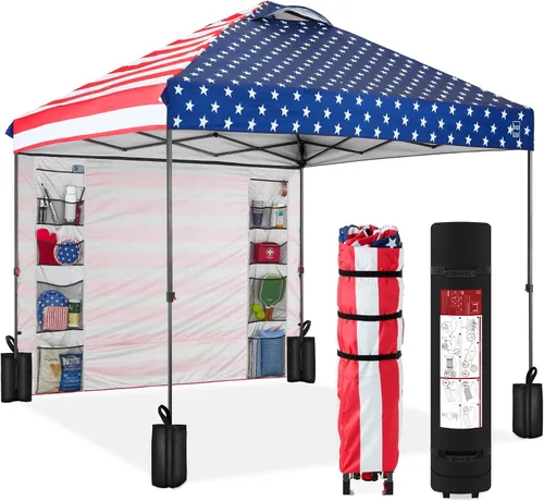 Vista 10 de Best Choice Products Carpa Toldo Desplegable de 10x10 pies para Instalación de 1 Persona, Refugio Portátil Instantáneo con Botón de 1 Toque