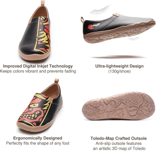 Vista 3 de UIN Zapatos de viaje para caminar para hombre, mocasines casuales de microfibra, ligeros, cómodos, a la moda