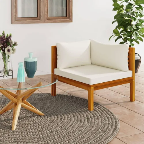 Vista 17 de Sofá de salón seccional con cojín gris oscuro, madera de acacia maciza para sala de estar, apartamento, dormitorio y oficina
